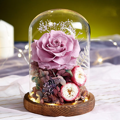 Giant Rose Eternal Life Flower Glass Cover Valentine's Day Gift