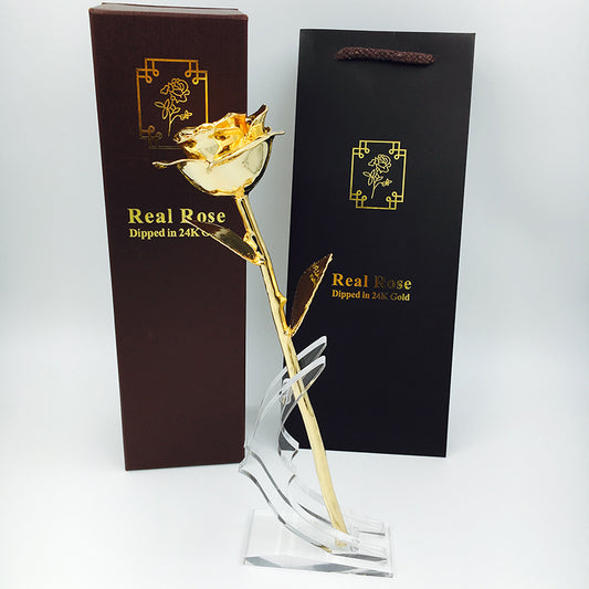 Valentine's Day Birthday Gift 24K Full Gold Plated Rose